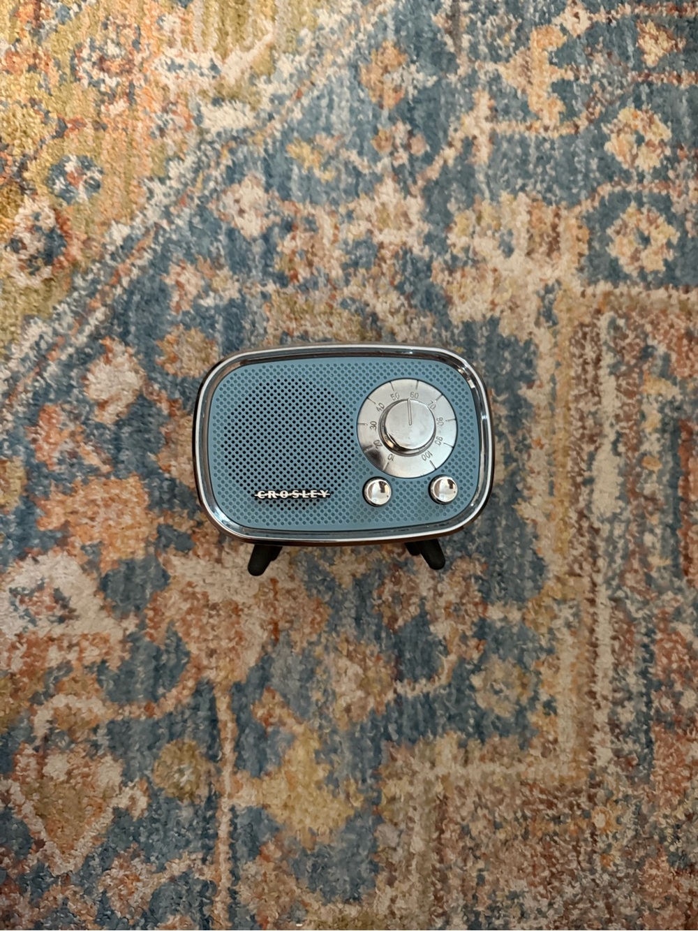 Crosley Retro Portable Bluetooth Radio - Light Blue & Silver